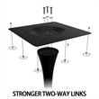 24 Walnut Round Table  Modern  Steel Base Dining Table