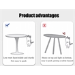 24 Inch White Tulip Round Dining Table  Modern Steel Base Kitchen Table