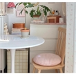 24 Inch White Tulip Round Dining Table  Modern Steel Base Kitchen Table