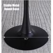 24 Inch Round Black Metal Tulip Dining Table  Mid Century Modern Kitchen Table