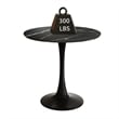 24 Inch Round Black Metal Tulip Dining Table  Mid Century Modern Kitchen Table
