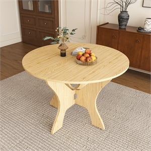 43 Folding Dining Table Space Saving Wood with Light Oak