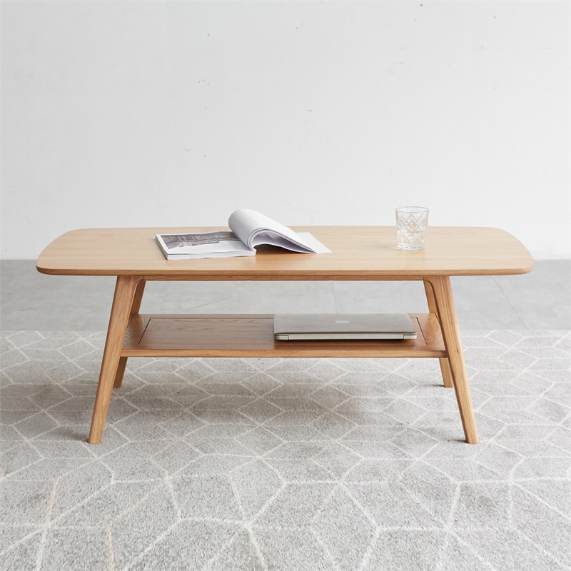 80 Wood Low Coffee Table  Study Desk  Solid Wood Top Plate