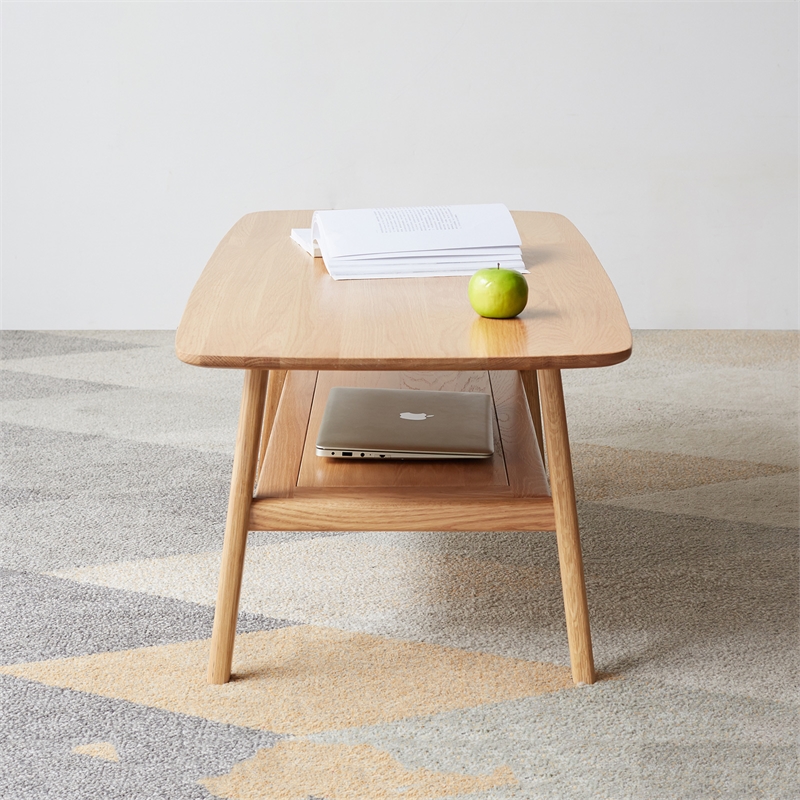 80 Wood Low Coffee Table  Study Desk  Solid Wood Top Plate