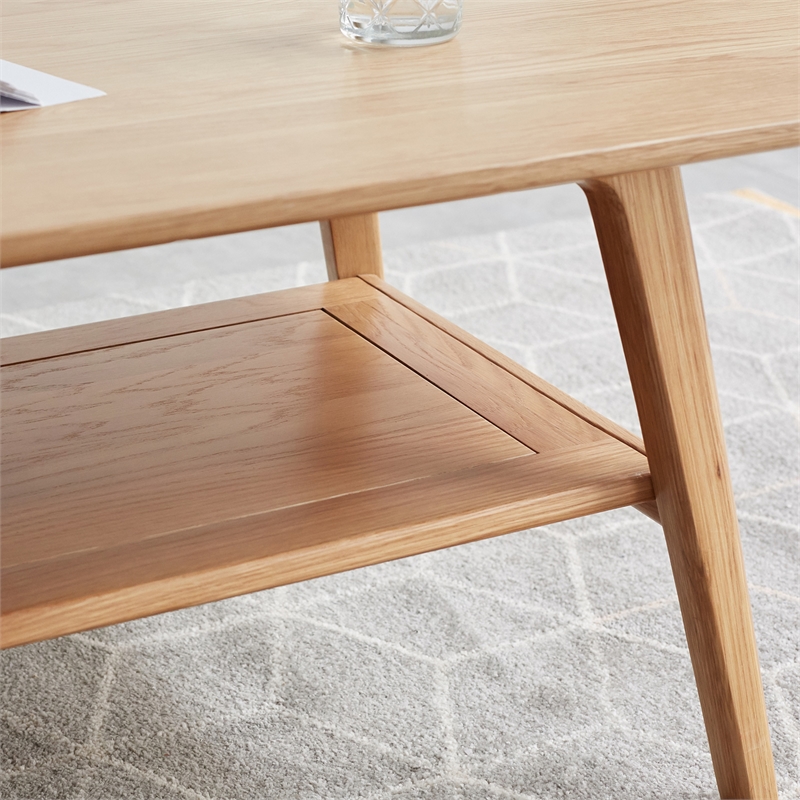 80 Wood Low Coffee Table  Study Desk  Solid Wood Top Plate