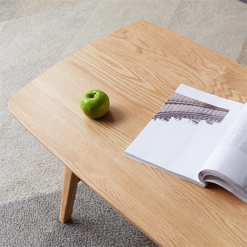 80 Wood Low Coffee Table  Study Desk  Solid Wood Top Plate