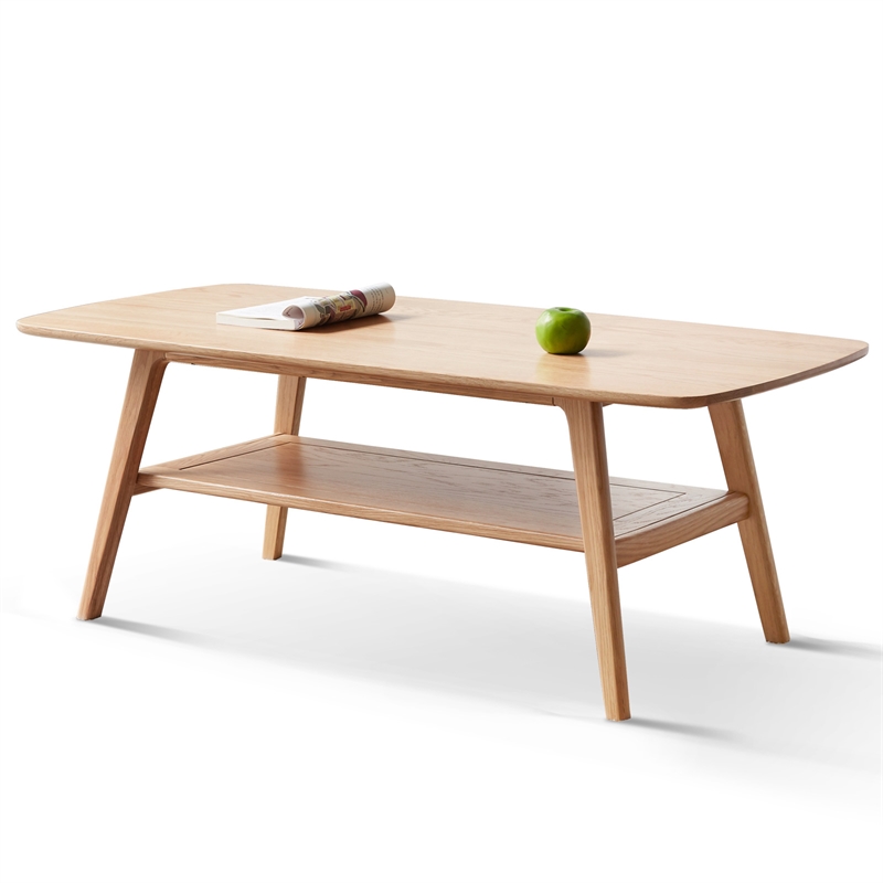 80 Wood Low Coffee Table  Study Desk  Solid Wood Top Plate