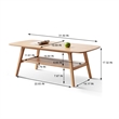 80 Wood Low Coffee Table  Study Desk  Solid Wood Top Plate