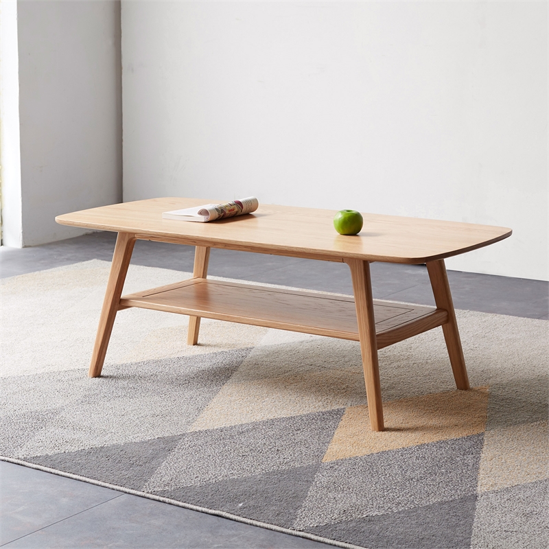 80 Wood Low Coffee Table  Study Desk  Solid Wood Top Plate