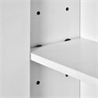 White Solid Wood Wall Mounted Medicine Cabinet with Mirror Doors and Shelves