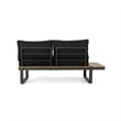 Gray  Wood Left Arm Sofa Seater