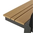 Gray  Wood Left Arm Sofa Seater