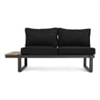 Gray  Wood Left Arm Sofa Seater