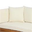 Beige  Wood Expandable Outdoor Daybed with Convertible Cushions