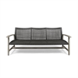 Gray Wood Outdoor  3 Seater Patio Sofa Furniture Set
