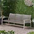 Gray Wood Outdoor  3 Seater Patio Sofa Furniture Set