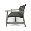Gray Wood Outdoor  3 Seater Patio Sofa Furniture Set