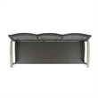 Gray Wood Outdoor  3 Seater Patio Sofa Furniture Set