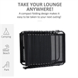 Outsunny Folding Reclining Chaise Lounge Steel and Mesh Black