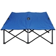 Outsunny 2 Person Folding Camping Cot 50 Wide Sleeping Bed Blue