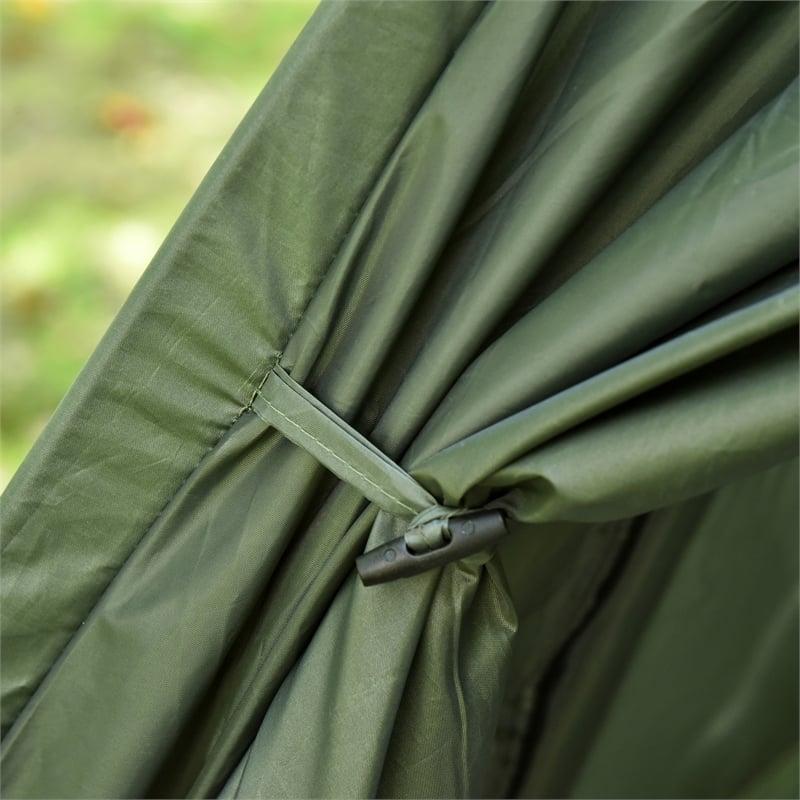 Outsunny 2 Person Camping Bed Tent Dark Green Polyester and Aluminum Alloy