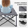 Outsunny Gray Steel 2 Person Folding Camping Cot with Carry Bag