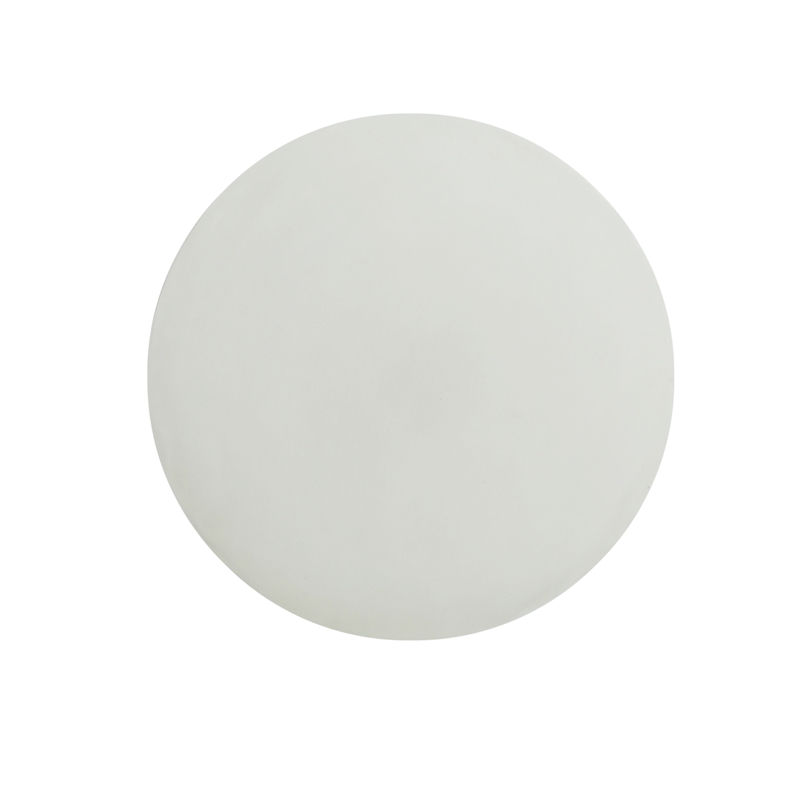 White Concrete Outdoor Round Side Table Accent End Table