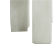 White Concrete Outdoor Round Side Table Accent End Table
