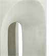 White Concrete Outdoor Round Side Table Accent End Table