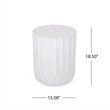 White Ceramic Side Table - Modern Minimalist Round End Table