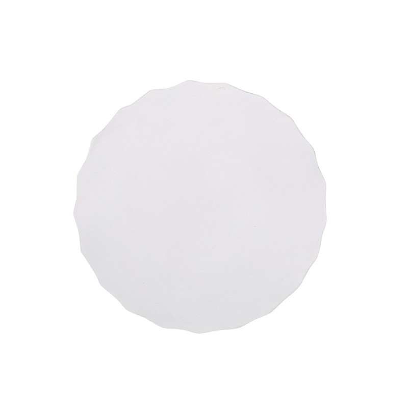 White Ceramic Side Table - Modern Minimalist Round End Table