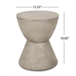Gray Concrete Outdoor Lightweight Side Table End Table