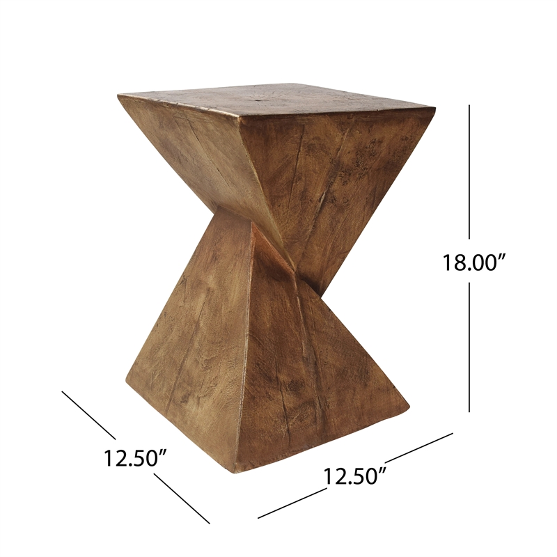 Modern Natural Ceramic Side Table - Versatile End Table for Living Room & Office