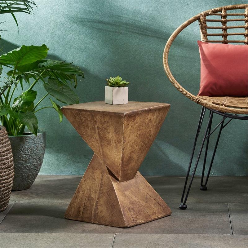 Modern Natural Ceramic Side Table - Versatile End Table for Living Room & Office