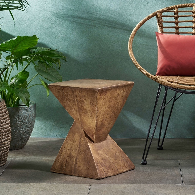 Modern Natural Ceramic Side Table - Versatile End Table for Living Room & Office