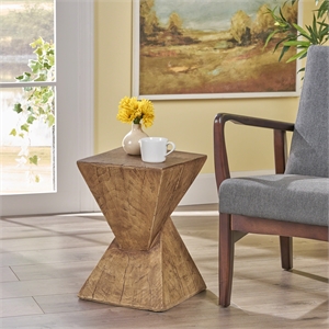 Modern Natural Ceramic Side Table - Versatile End Table for Living Room & Office