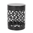 Outdoor Large End Table Black Color with Durable Iron Material Construction
