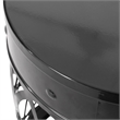 Outdoor Large End Table Black Color with Durable Iron Material Construction