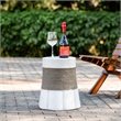 Retro Woven Rope Side Table  ceramic with Brown color