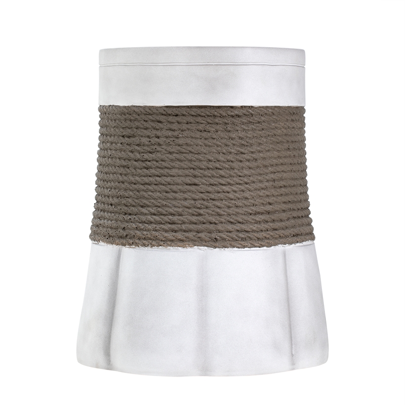 Retro Woven Rope Side Table  ceramic with Brown color