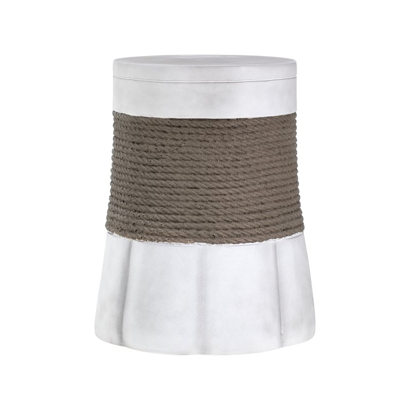 Retro Woven Rope Side Table  ceramic with Brown color