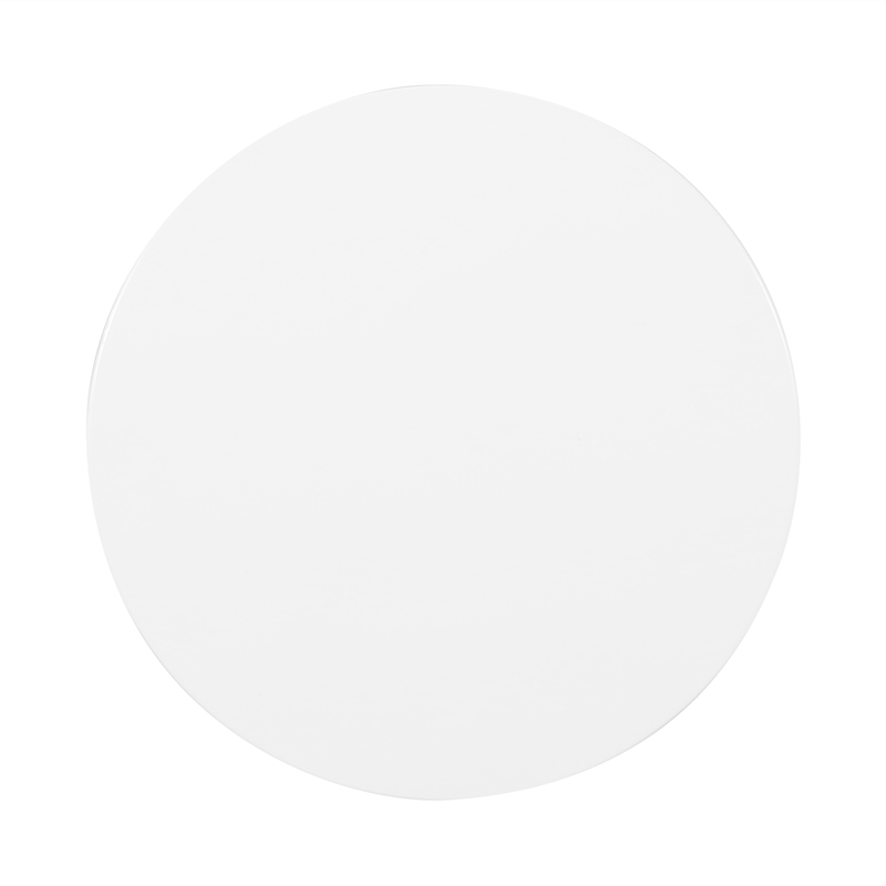 Outdoor Set of 2 End Tables  White Finish with Sturdy Iron Construction