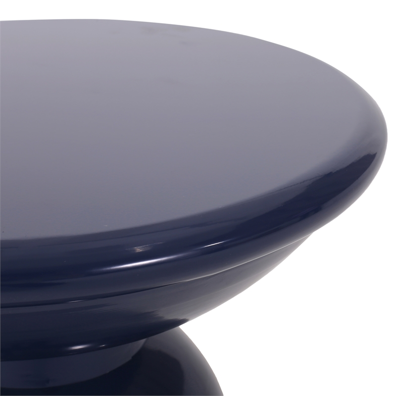 Large Outdoor End Table Iron Blue
