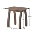 Gray Wood End Table for Living Room Bedroom  Versatile Use