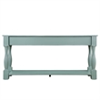 Blue 63 Pine Wood Console Table with 3 Drawers and Shelf for Entryway Sofa