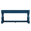 Navy 63 Pine Wood Console Table with 3 Drawers and Shelf for Entryway Sofa