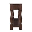 Light Espresso 63 Pine Wood Console Table with 3 Drawers and Shelf for Entryway