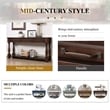 Light Espresso 63 Pine Wood Console Table with 3 Drawers and Shelf for Entryway