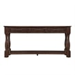 Light Espresso 63 Pine Wood Console Table with 3 Drawers and Shelf for Entryway