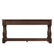 Light Espresso 63 Pine Wood Console Table with 3 Drawers and Shelf for Entryway